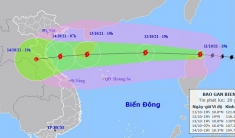 Trong 24h tới, bão KOMPASU đi vào Biển Đông